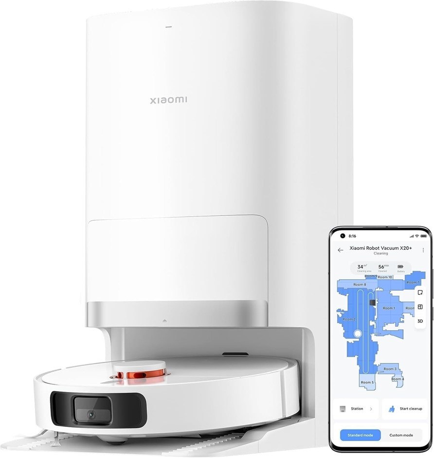 Xiaomi Robot Vacuum X20+ with All-in-One Smart Base Station 6000Pa Suction