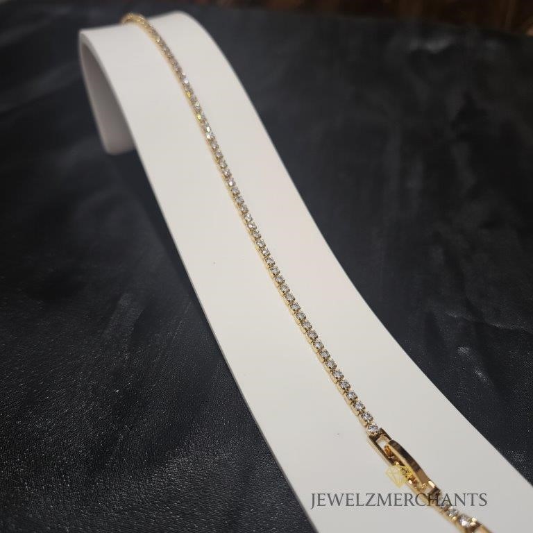 22K/Italy Solid Gold Filled Bracelet -(stamped 22K/Italy)-Warranty Quality