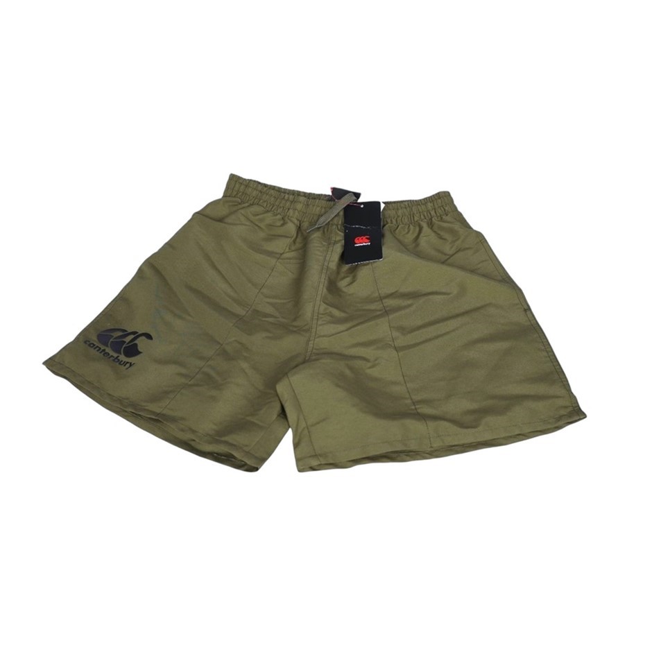 CANTERBURY Men's Anchor Tactic Shorts, Size XL, 100% Polyester, Olive/Black