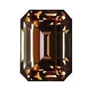 1.50 carat fancy deep yellow brown emerald cut diamond-Gia Certified