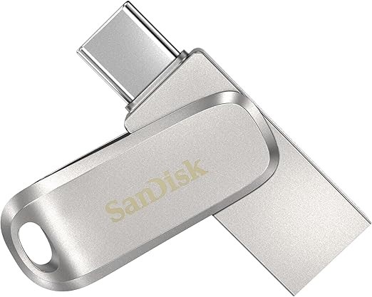 SANDISK Ultra Dual Drive Luxe USB Type-C Flash Drive, 256 GB. NB: Used. USB