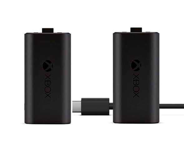 2 x XBOX ONE Play & Charge Kit, Rechargeable Battery + USB-C Cable.