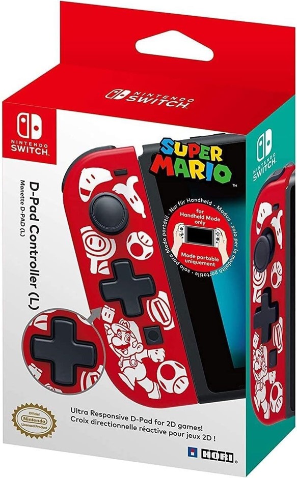 HORI Nintendo Switch D-Pad Controller (L) (Super Mario). NB: Damaged Packag