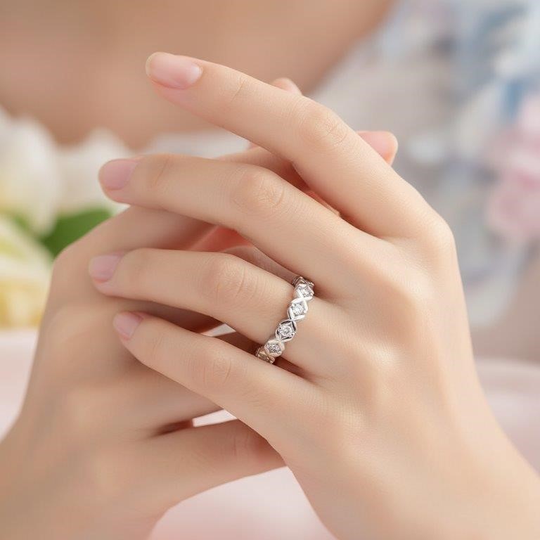 GRA Moissanite White 925 Sterling Silver Gold Vermeil Ring-9US