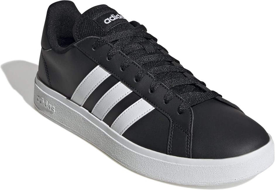 ADIDAS Men's Grand Court Shoes, Size US11, Black/White, GW9251. NB: worn, f