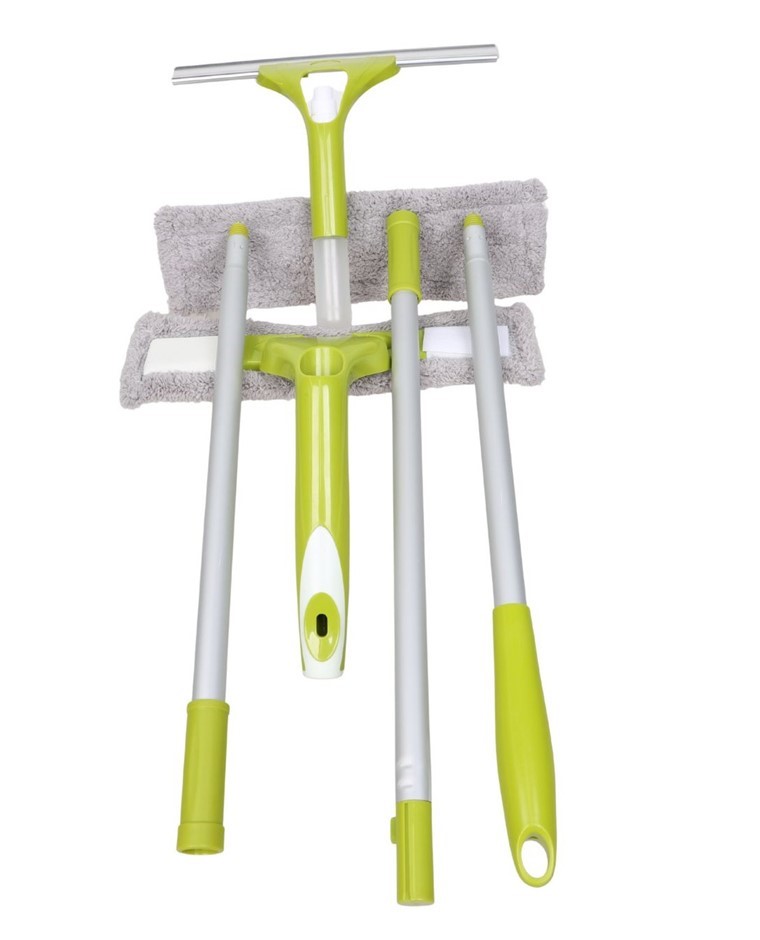 AUSHOME Window Cleaning Kit c/w 3 x Alminium Extension Poles each 450mm, Sq