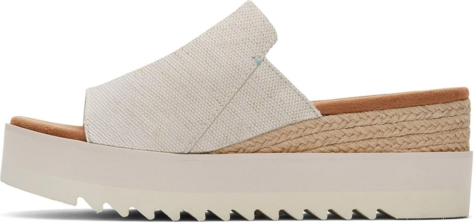 TOMS Women's Diana Mule Sandal, US 7, Natural Yarn Dye. NB: Fraying damage