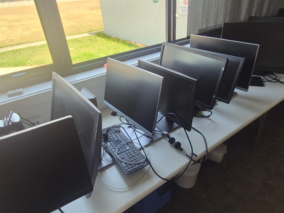 Quantity of Computer Screens and Associated Items