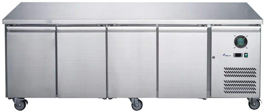 553L S/S Four Door Bench Fridge