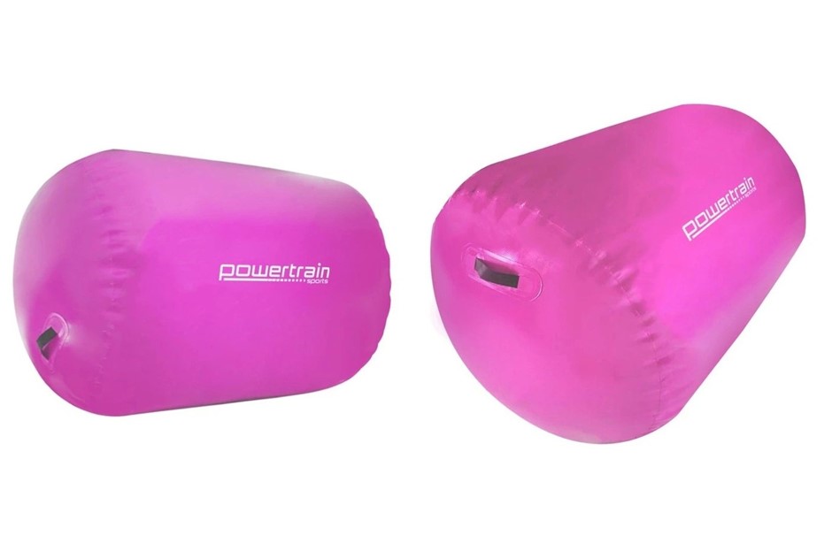 Powertrain Inflatable Air Exercise Roller Gymnastics Gym Barrel 120 x 75cm