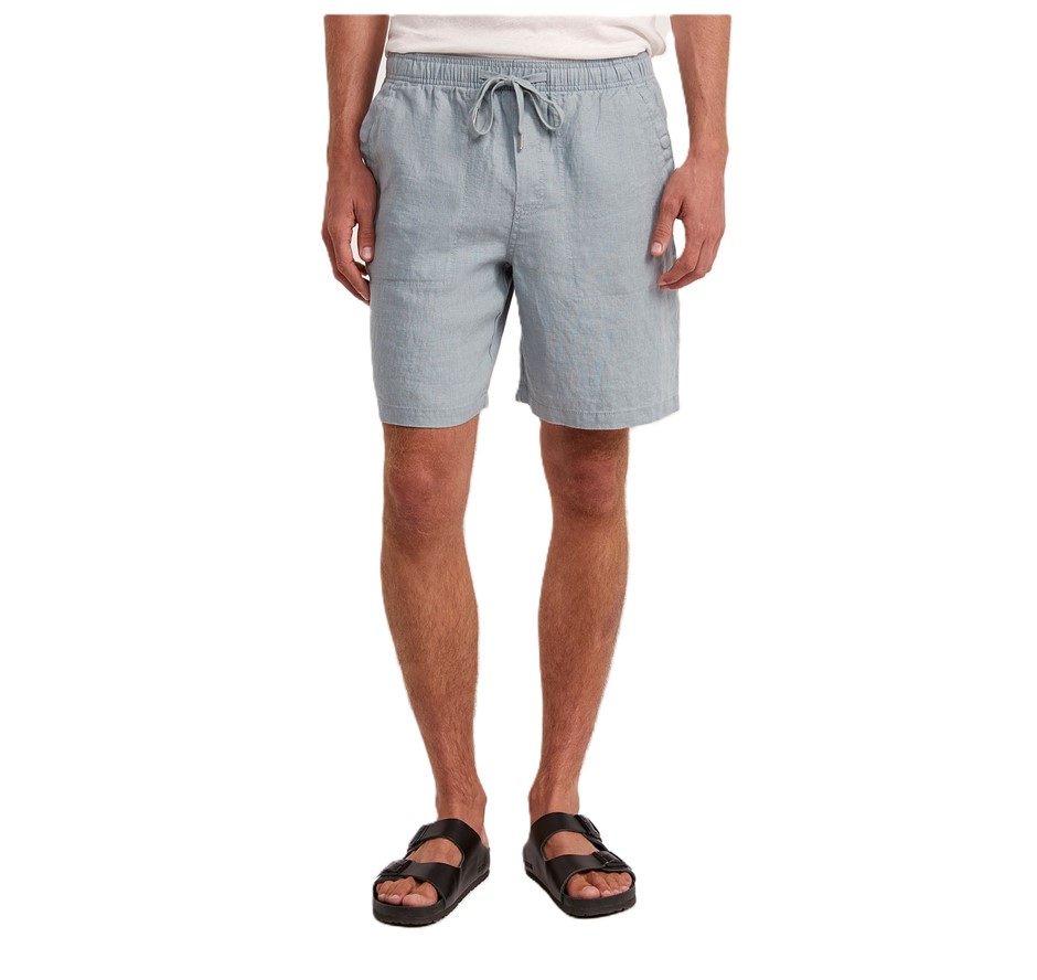 SABA Men's Linen Blend Short, Size 2XL, 55%Linen/45%Cotton, Mist, AG24910.