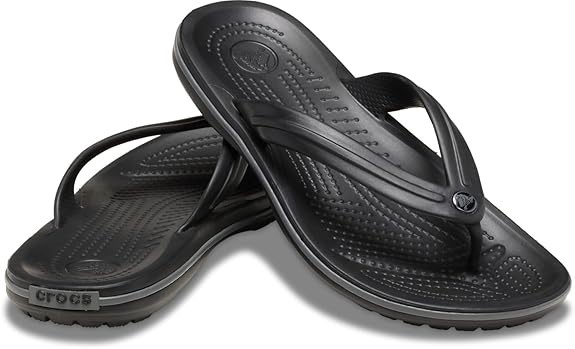 CROCS Men's Crocband Flip-Flop, Size M6W8 US, Black, 11033. Buyers Note -