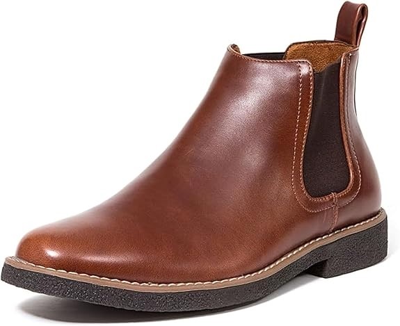 DEER STAGS Men's Rockland Chelsea Boot, US 8, Redwood Dark Brown. Buyers N