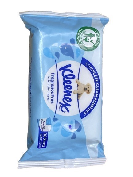 12 x KLEENEX 36pk Moist Toilet Tissues.