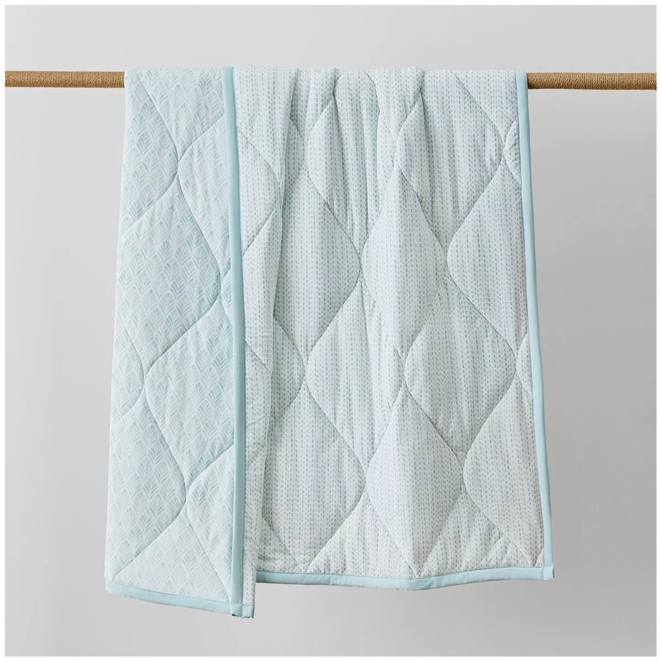CASUAL LIVING Reversible Cooling Throw, Dotted Lines. NB: Not in original p