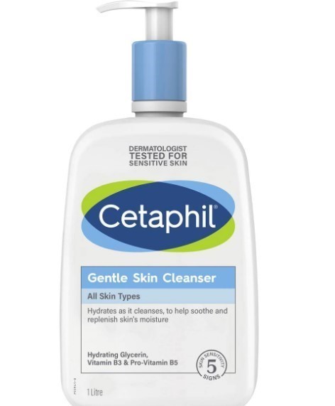 2 x CETAPHIL Gentle Skin Cleanser For All Skin Types 1L.