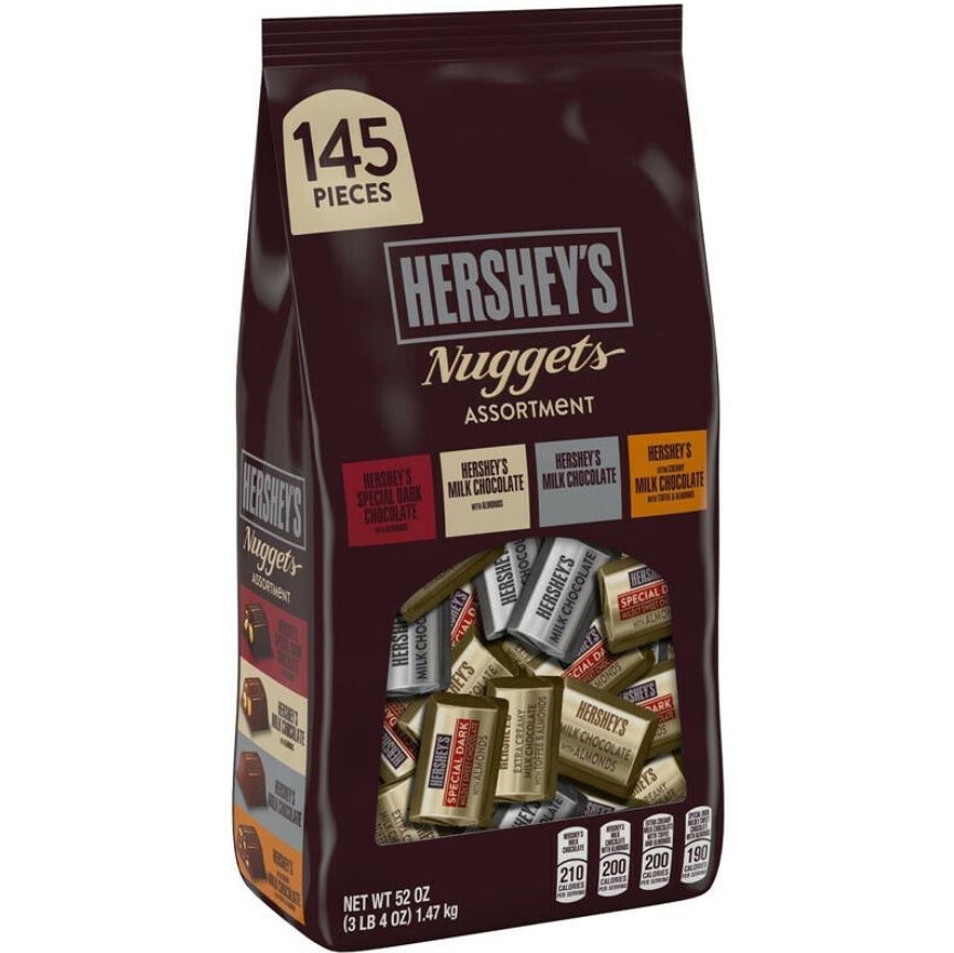 2 x Pack of 145pc HERSHEY'S Nuggets Assortment, 1.47kg. N.B: Damaged outer