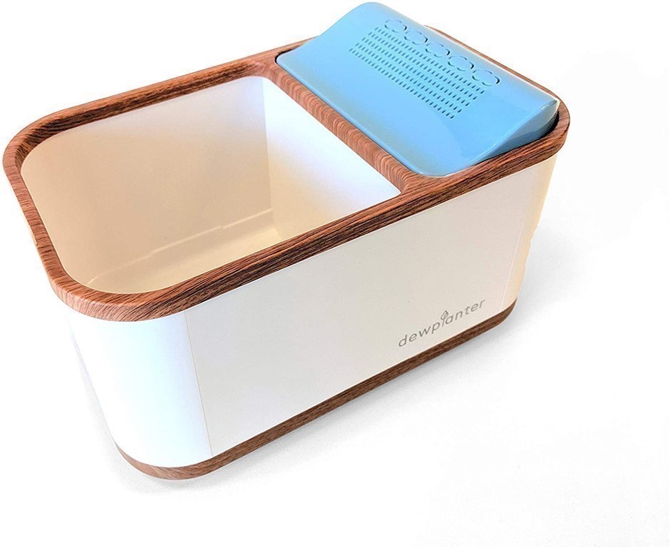 DEWPLANTER Automatic Watering Planter Box, 15 x 16.5 x 14cm, White.