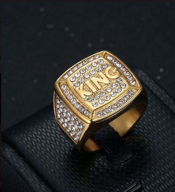 Italy 925 Silver Hip Hop Men's Ring (Stamps)-12 US