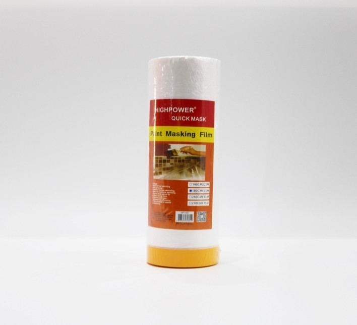 3 x HIGH POWER Paint Masking Films, 180cm x 25M.