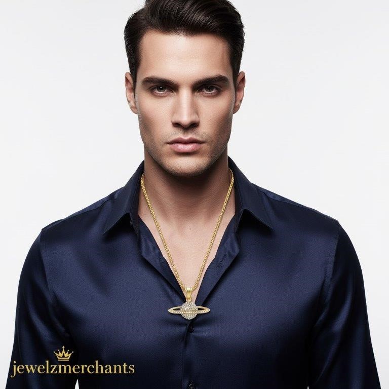 Jewelzmerchants'Italy 925 Silver Men's Rings & Necklace