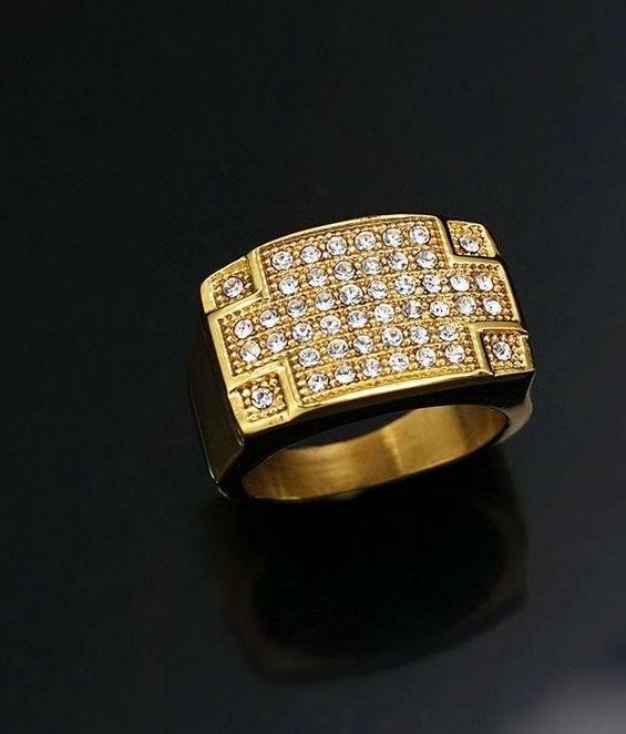 Italy 925 Silver Hip Hop Men's Ring (Stamps)-12 US