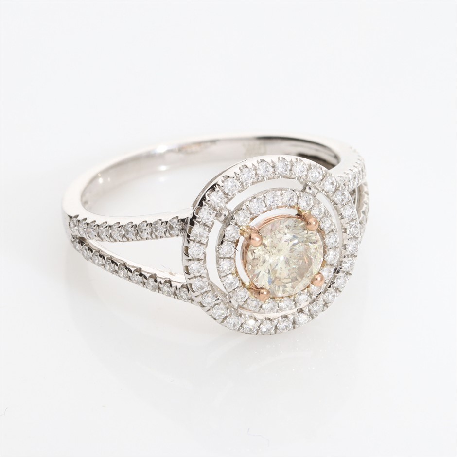 0.91tcw Fancy Colour Diamond Gold Ring
