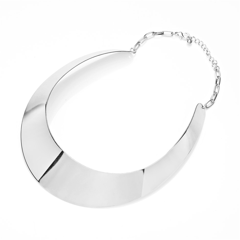 Silver Chunky Choker Necklace