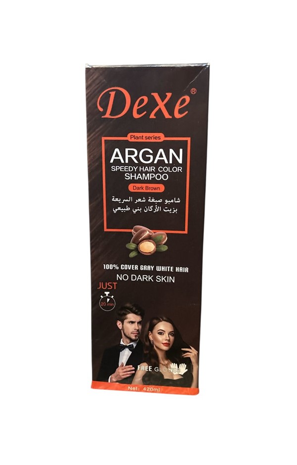 DEXE Argan Speedy Hair Colour Shampoo (Dark Brown)