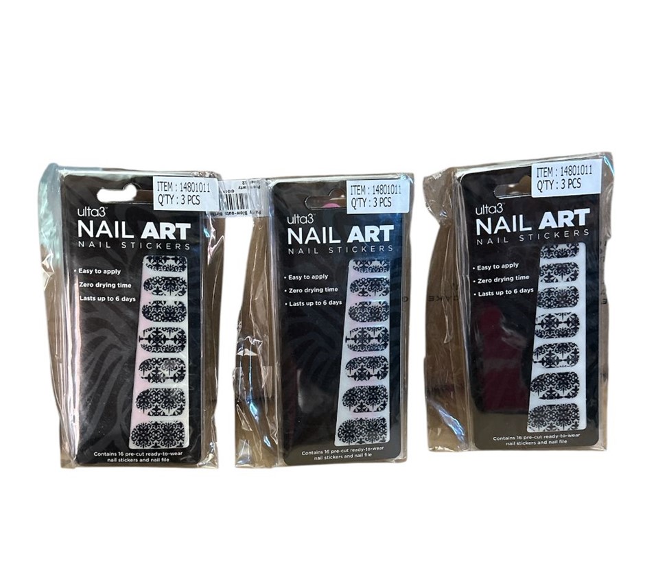 3x ULTA3 Nail Art Nail Sticker Sets