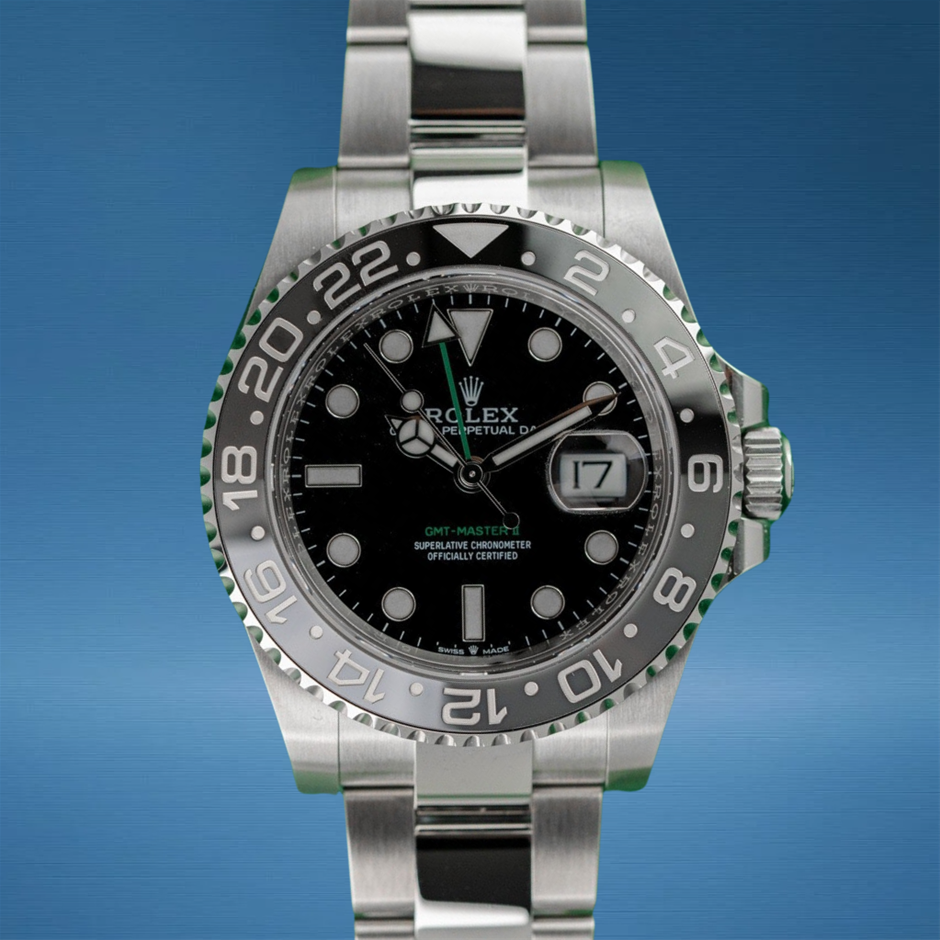 Rolex GMT-Master II 'Bruce Wayne' 126710GRNR Oyster BxP & COA