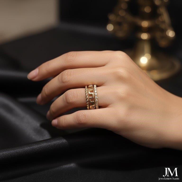 18K/Italy Solid Gold Filled Ring -(stamped 18K/Italy)-Warranty Quality