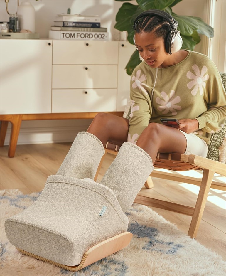 HOMEDICS Luxe Compression Foot & Calf Massager, Foot care, Foot massger, He