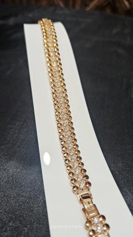 18KGold Filled/Italy Stamped Cuban Bracelet -20cm