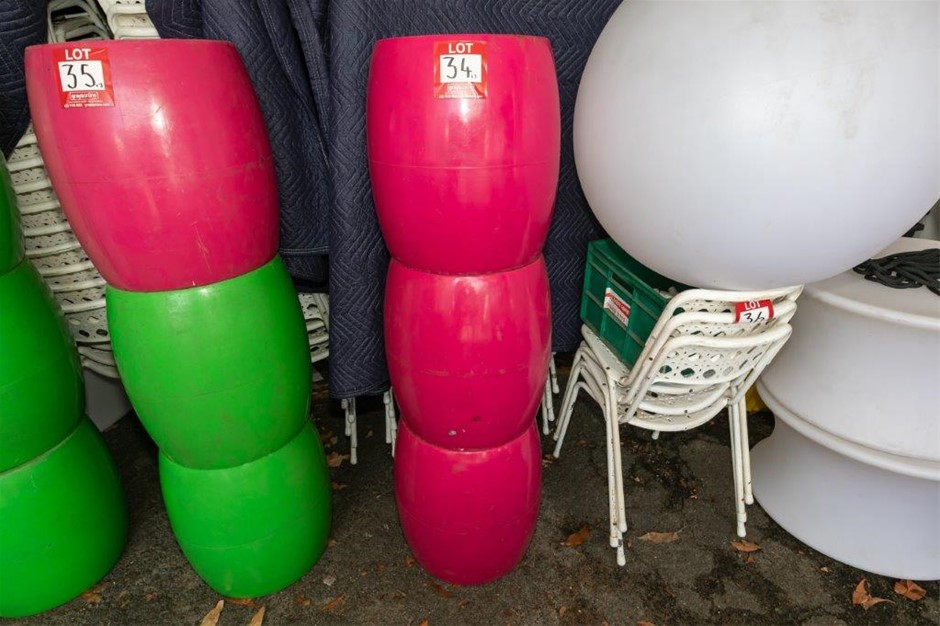 Pink Poly Barrel Seats