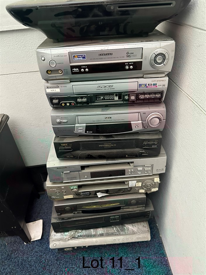LG DVD VCR recorder, Panasonic VCR, Samsung DVD player, Samsung VCR,
