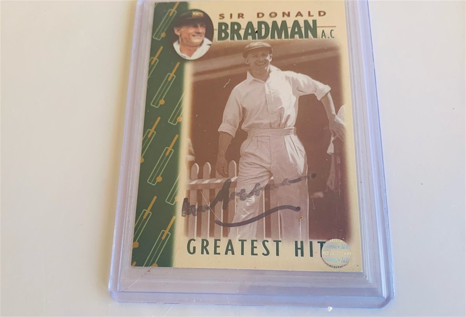 Donald Bradman signed Weet-Bix Card