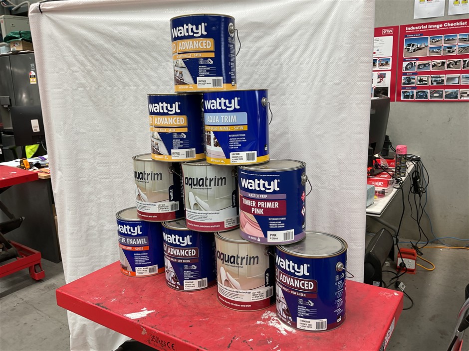 Assorted 4L Tins of Paint