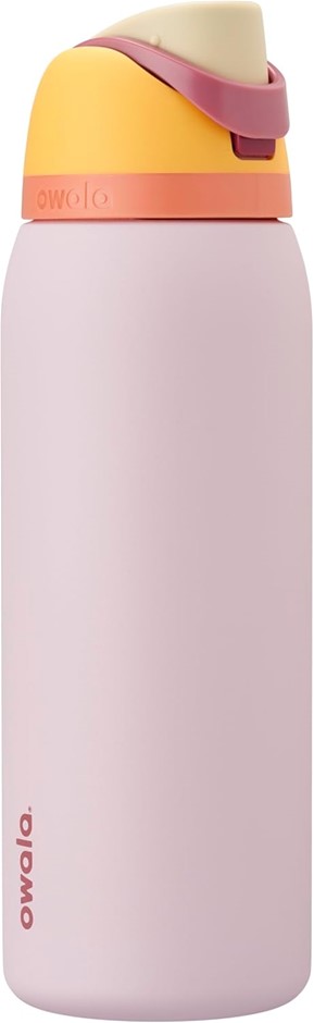 OWALA FreeSip Insulated Stainless Steel Water Bottle with Straw for Sports