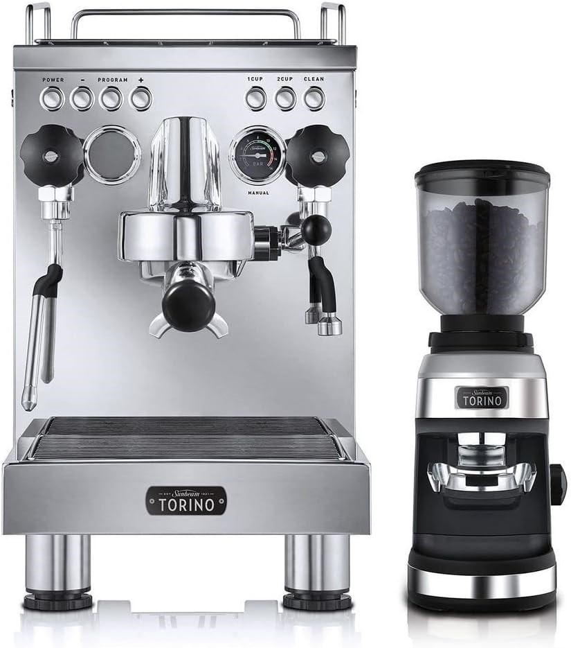 SUNBEAM Torino Pack-up Espresso Machine and Coffee Grinder. NB: Used
