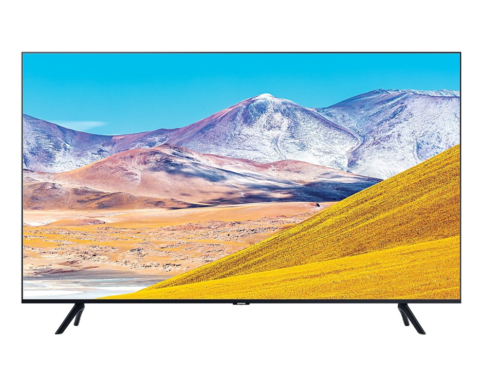 SAMSUNG 55-Inch 4K HDR UHD Smart TV, Model UA55TU8000W.