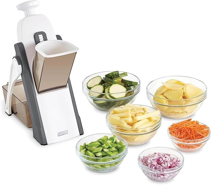 Dash Safe Slice® Mandoline Slicer, Julienne + Dicer for Vegetables, Meal Pr