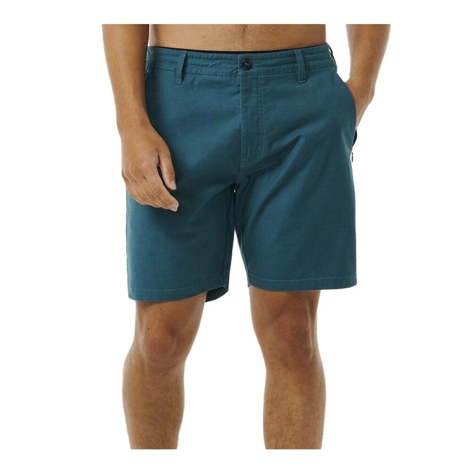 RIP CURL Men's 18" Searchers Walk Shorts, Size 32, Blue / Green. RRP: $119.