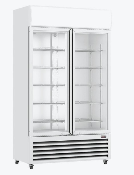 Double Glass Sliding Door Colourbond Upright Drink Fridge