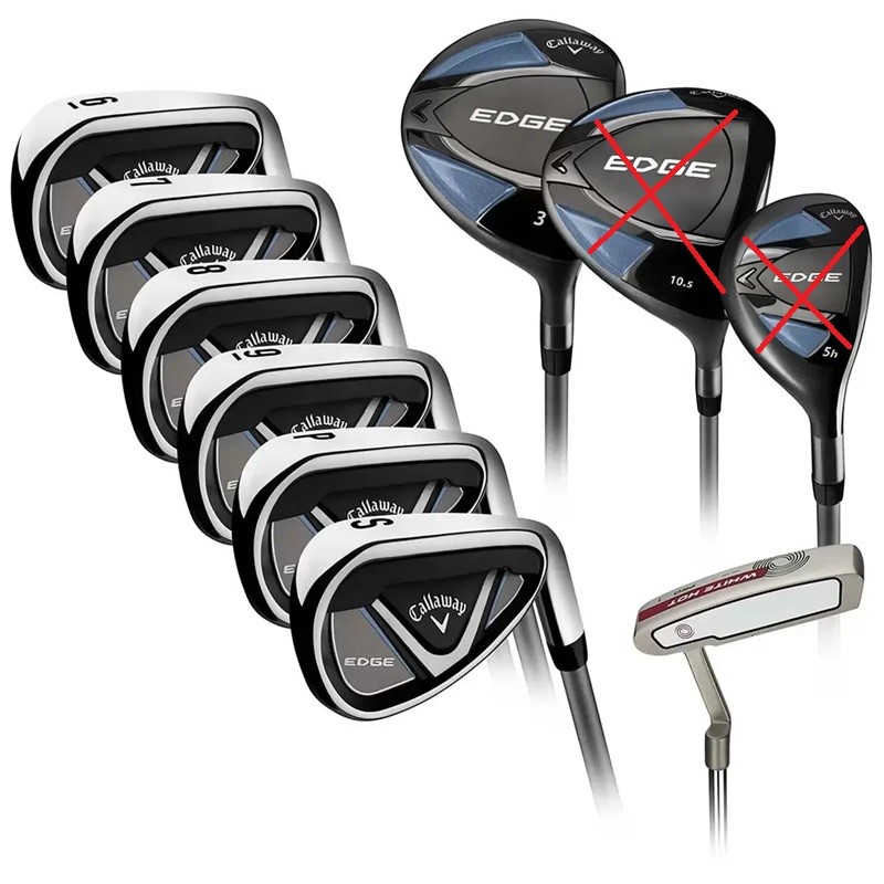 CALLAWAY Edge Men's 8 Piece Right Handed Regular Flex Golf Club Set, Model