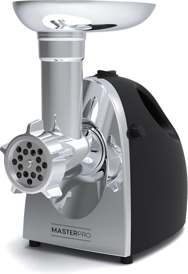MASTERPRO Electric Meat Mincer, 33x16x31cm, Black. Grind and Prepare Sausag
