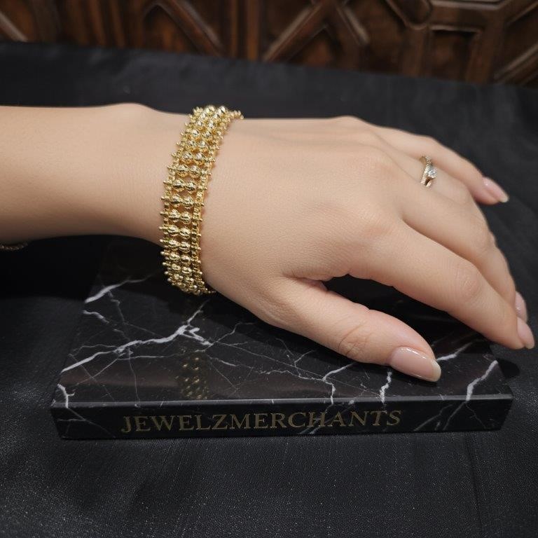 18K/Italy Yellow Gold Filled Bracelet -(stamped 18K/Italy)-Warranty Quality