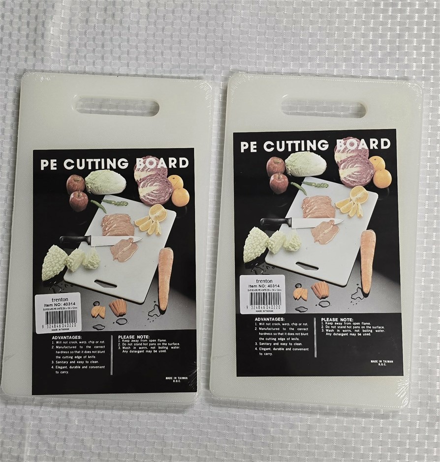 Two x PE Cutting Boards Size 250x150x12mm