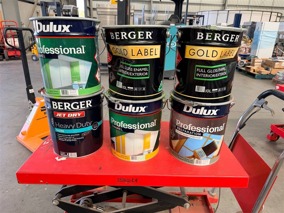 Assorted 10L Tins of Paint