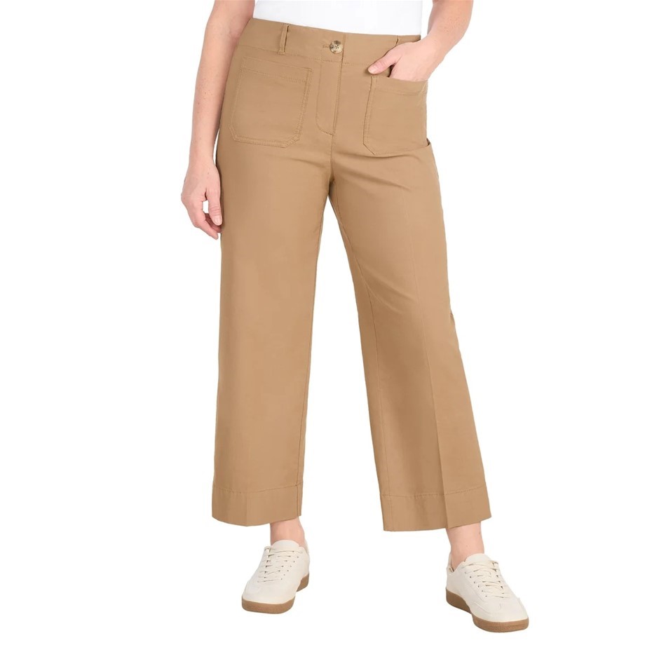 DALIA Women's Wide Leg Woven Pant, Size 14, Camel.  Buyers Note - Discount